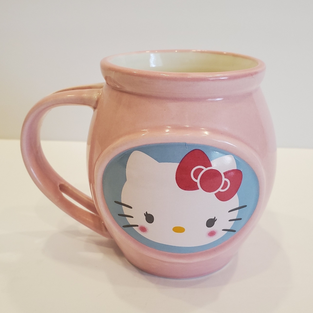 Hello Kitty Pink Coffee Mug Ceramic Cup Sanrio